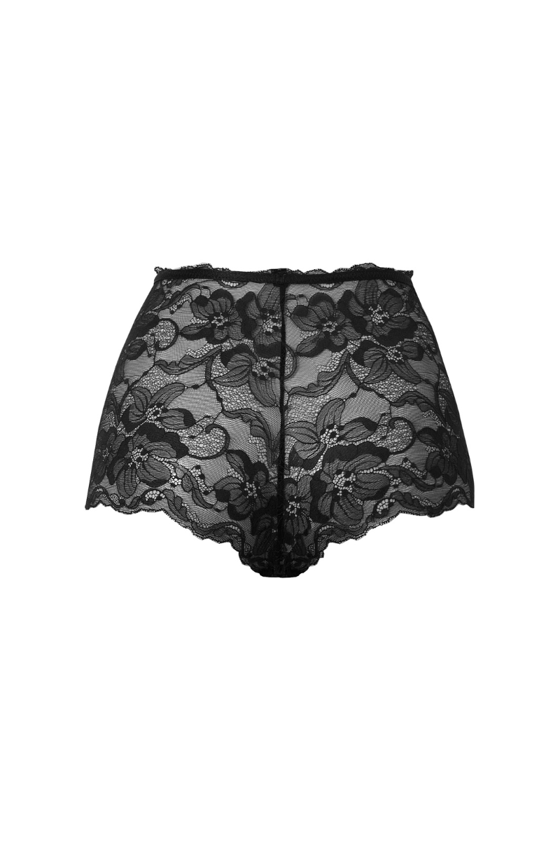 Karen Black Lace Boy Shorts
