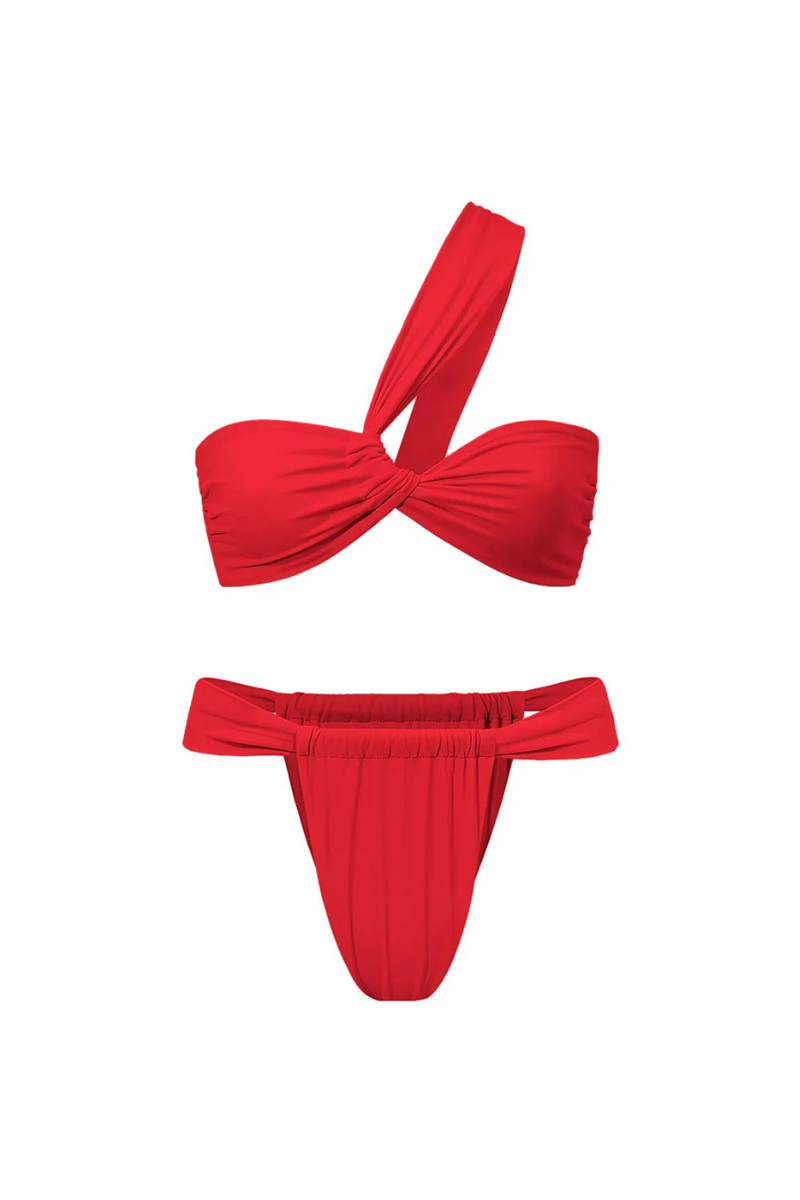 Czerwony zestaw bikini Kirei