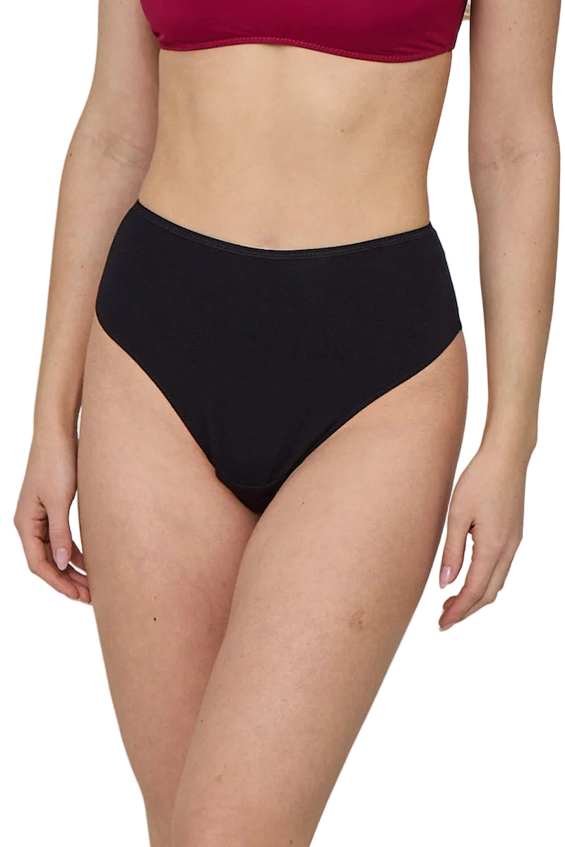 Gładkie figi w kolorze czarnym Secret Black