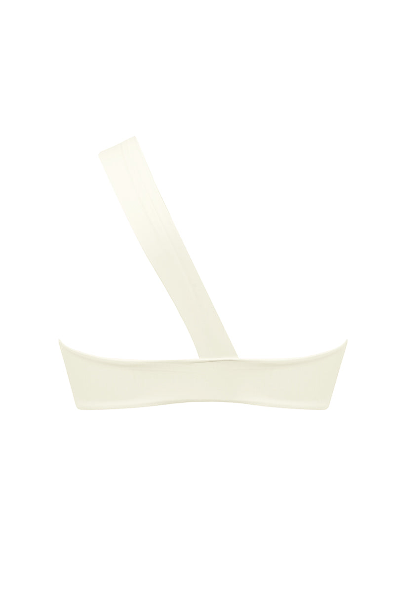 Kirei Ecru Asymmetric Bikini Top