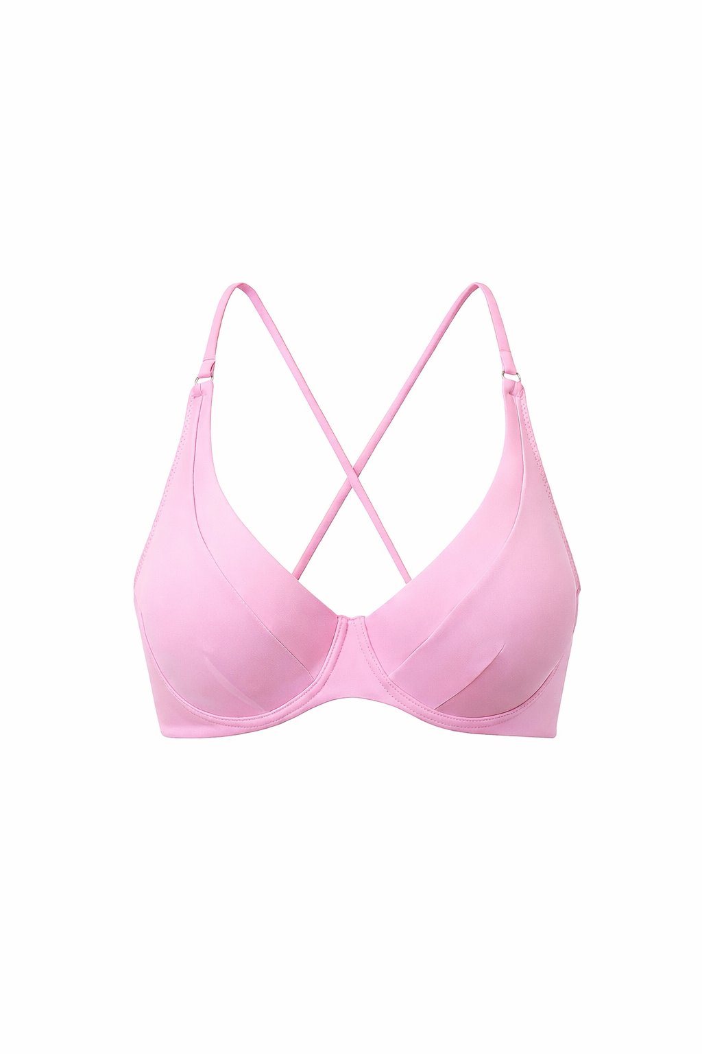 Malibu Pink Tie Bikini Top