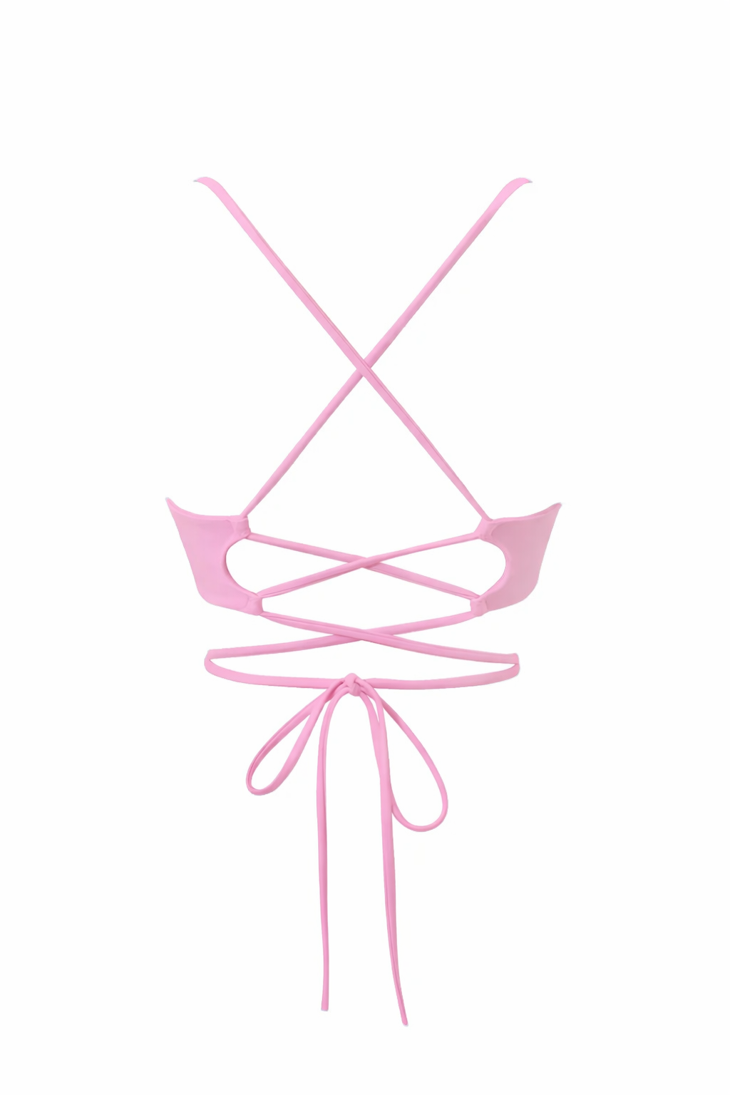 Malibu Pink Tie Bikini Top