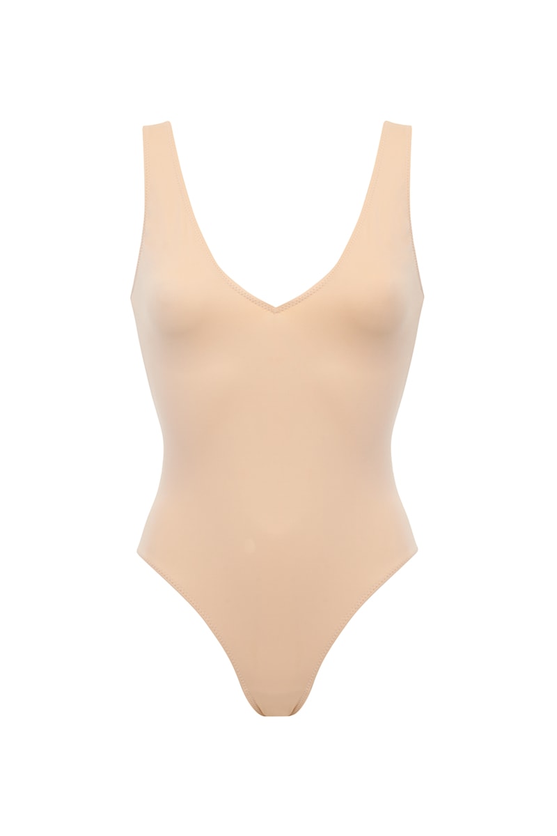 Aruba Beige One-Piece Swimsuit
