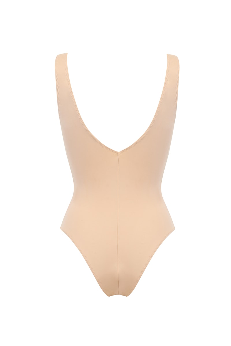 Aruba Beige One-Piece Swimsuit