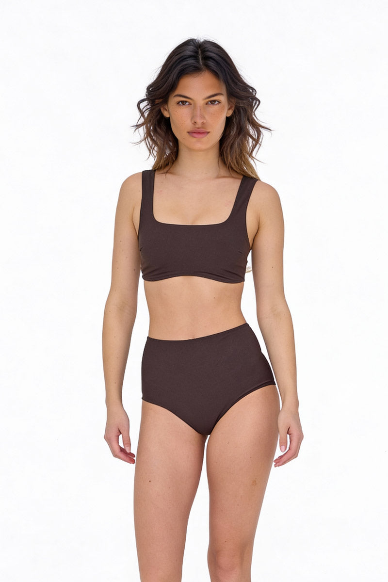 Brązowy top bikini Sora