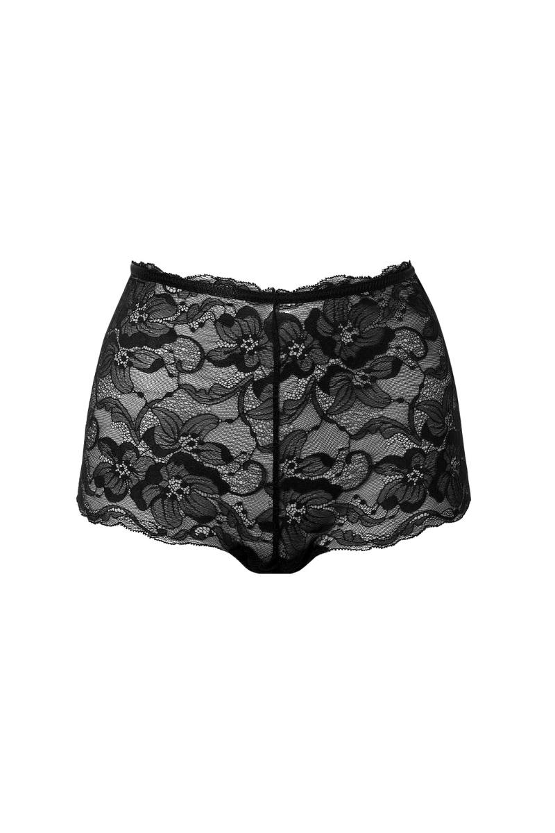 Karen Black Lace Boy Shorts