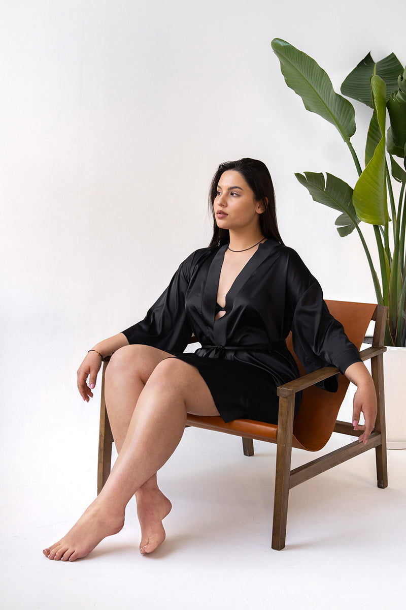 Satynowe kimono / szlafrok Dora