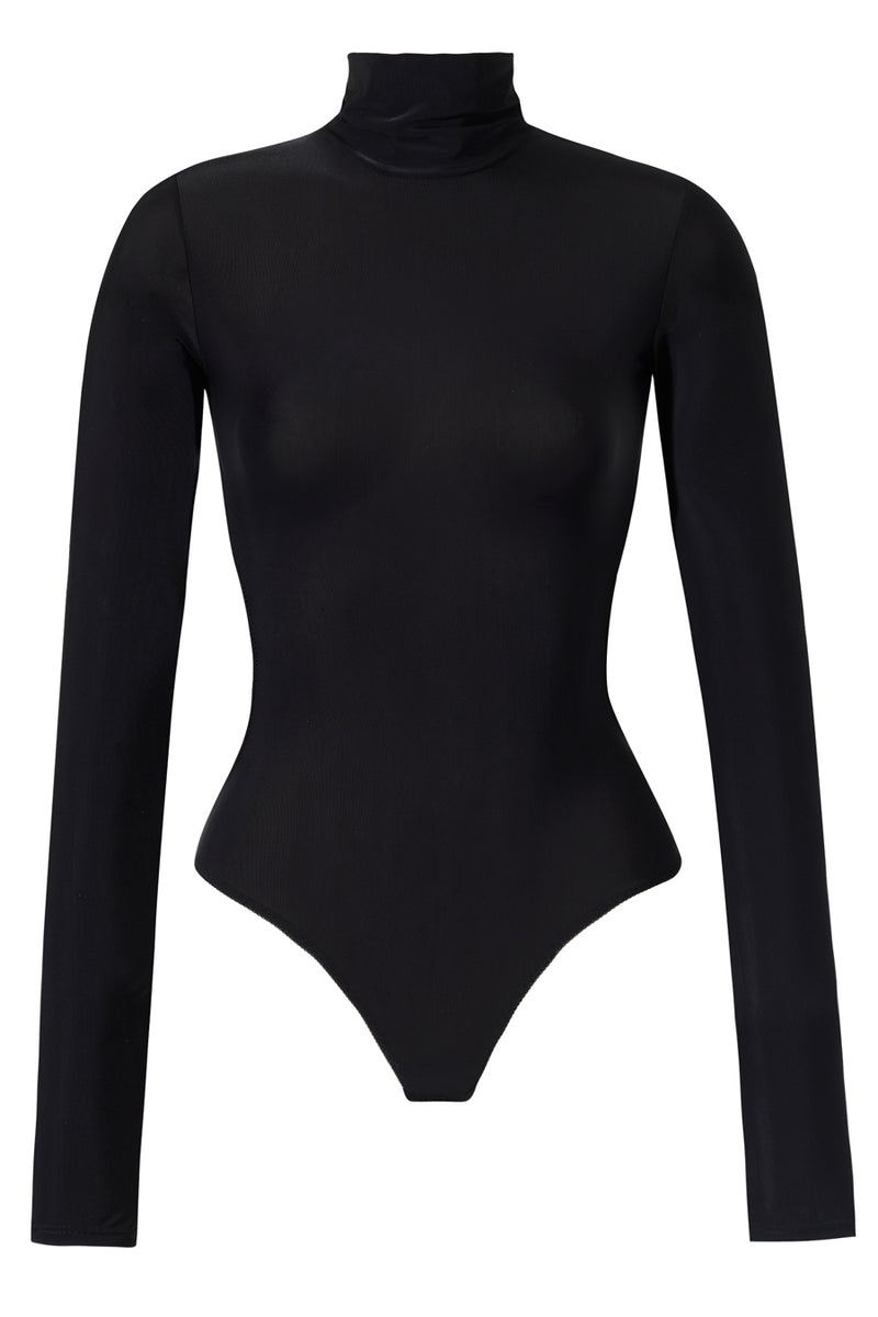 Czarne body z golfem Sophie
