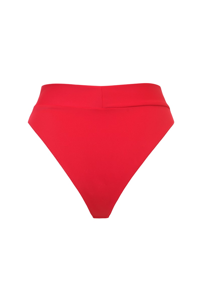 Dół od bikini z wysokim stanem Kawai Red