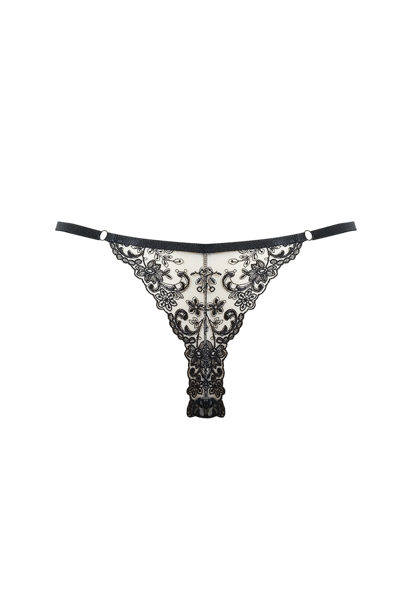 Stringi z kwiatowym wzorem Florence 2 Nude